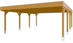 Skan Holz Grunewald - Flachdach Carport aus Leimholz Breite 622 cm Gr. 2 - 622...