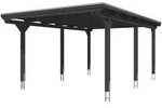 Skan Holz Emsland - Flachdach Carport aus Leimholz 404 cm Holzcarport anthrazit