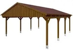 Skan Holz Fichtelberg - Satteldach Doppelcarport Breite 423 cm Gr. 2 - 618 x...