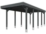 Skan Holz Friesland - Flachdach Einzelcarport Profil - Breite 314 cm Nadelholz...
