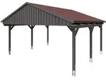 Skan Holz Fichtelberg - Satteldach Doppelcarport Breite 423 cm Gr. 1 - 618 x...
