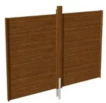 Skan Holz R&uuml;ckwand f&uuml;r Einzelcarports - Profilschalung-Gr&ouml;&szlig;e 1 nussbaum