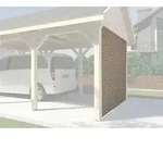 Weka R&uuml;ckwandelement f&uuml;r Einzelcarport 614/615 Leimholz Flach- und Satteldach