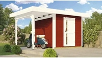 Weka Gartenhaus Designhaus 172 A mit Design-Einzelt&uuml;re und Anbau (147 cm)