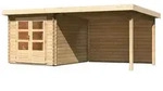 Karibu Gartenhaus Bastrup 4 inkl. 300 cm Schleppdach und R&uuml;ckwand &ndash; 28...