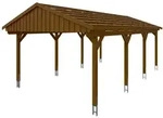 Skan Holz Fichtelberg - Satteldach Einzelcarport Breite 423 cm Gr. 2 - 423 x...