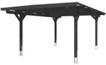 Skan Holz Carport Odenwald 428x648 cm anthrazit Holzcarport