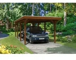 Skan Holz Spessart Einzelcarport Breite 355cm Gr.2 355x846cm nussbaum...