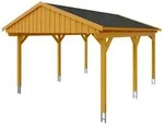 Skan Holz Fichtelberg - Satteldach Einzelcarport Breite 317 cm Gr. 1 - 423 x...