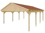 Skan Holz Fichtelberg - Satteldach Doppelcarport Breite 423 cm Gr. 2 - 618 x...