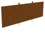 Skan Holz R&uuml;ckwand f&uuml;r Leimholz Doppel- Carports - Deckelschalung Gr. 2 nussbaum