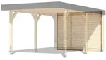 Karibu Lamellen R&uuml;ckwand f&uuml;r Leimholz Einzelcarport 250 x 200 cm