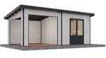 Wolff Finnhaus WPC Gartenhaus Tona 6030 - 28 mm Hellgrau