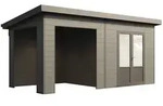 Wolff Finnhaus WPC Gartenhaus Tona 5024 - 28 mm Anthrazit