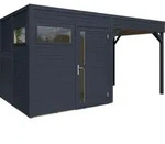 Bertilo Gartenhaus Cubus 2 Lounge - 19 mm anthrazit
