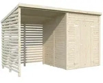 Palmako Ger&auml;tehaus Leif 3,0 m2 + 2,9 m2 Anbau - 16 mm transparent...