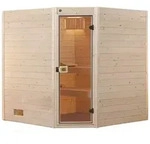 Weka Sauna Valida Eck Gr. 2 mit Glast&uuml;r - Massivholzsauna 38 mm mit...