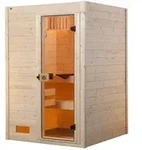 Weka Sauna Valida Gr. 1 mit Glast&uuml;r - Massivholzsauna 38 mm 4,5 kW