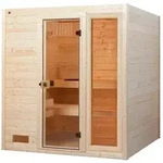 Weka Sauna 537 / Valida Gr. 3 mit Glast&uuml;r+Fenster - Massivholzsauna 38 mm 9 kW
