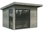 Palmako Gartenhaus Andrea 7,5 m2 Slide Plus - 44 mm grau tauchgrundiert