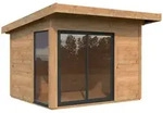 Palmako Gartenhaus Andrea 7,5 m2 Slide Plus - 44 mm hellbraun tauchgrundiert