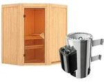 Karibu Sauna Tonja - 68 mm Systemsauna - 230 Volt Plug & Play-3,6 kW Plug&Play...