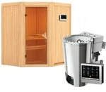 Karibu Sauna Tonja - 68 mm Systemsauna - 230 Volt Plug & Play-3,6kW Plug&Play