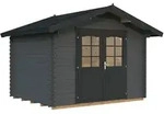 Palmako Gartenhaus Vivian 6,9 m2 - 28 mm Grau dunkelgrau/anthrazit