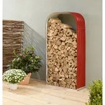 Vitavia Kaminholzregal Lignum Hoch B 99 x T 40 x H 200 cm Rubinrot