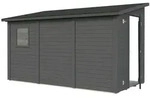 Palmako Ger&auml;tehaus Mia 5,4 m2 - 16 mm dunkelgrau lackiert