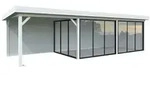 Palmako Carport/Pavillon Connect Lenna 24,9 m2 Set 417 Slide wei&szlig; lackiert