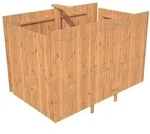 Palmako Karl 23,1 m2 - Anbauschuppen 6,2 m2 Hellbraun tauchimpr&auml;gniert