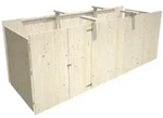 Palmako Karl 40,6 m2 - Anbauschuppen 10,9 m2 Transparent tauchimpr&auml;gniert