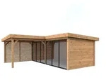 Palmako Gartenhaus Connect Lenna 24,9 m2 Set 713 Slide Plus mit