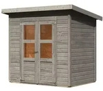 Karibu Eco Gartenhaus Merseburg 3 - 14mm-212 x 154cm vorvergraut (naturgrau)