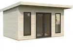 Palmako Gartenhaus Aurelia 12,7 m2 - 44 mm transparent tauchgrundiert