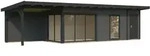 Palmako Gartenhaus Andrea 21,1 + 7,9 m2 Slide Plus - 44 mm dunkelgrau/anthrazit