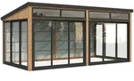 Palmako Glashaus Saga 16,2 m2 Slide Plus (Wintergartenanbau inkl. R&uuml;ckwand)