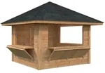 Palmako Marktstand Bianca 8,3 m2 Set 106 - 28 mm Hellbraun tauchgrundiert
