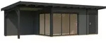 Palmako Gartenhaus Andrea 15,2 + 7,9 m2 Slide Plus 44 mm dunkelgrau/anthrazit