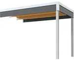 Weka Anbaudach f&uuml;r Gartenhaus Batu 1 dunkelgrau 300 x 200 cm