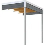 Weka Anbaudach f&uuml;r Gartenhaus Batu 2 dunkelgrau 150 x 250 cm