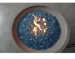 Gardenforma Deko Glas Splitt f&uuml;r Gas-Feuerstellen, Caribbean Blue 5-8 mm, 10 kg