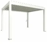 Biohort Pergola B 404,5 x T 312 x H 255 cm (Gr. 4x3) Rahmen: wei&szlig; / Dachlamellen: