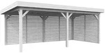 Palmako Carport/Pavillon Connect Lenna 16,6 m2 SET 309 wei&szlig; lackiert