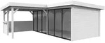 Palmako Carport/Pavillon Connect Lenna 24,9 m2 Set 422 Slide wei&szlig; lackiert