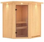 Karibu Sauna Tonja - 68 mm Systemsauna - 230 Volt Plug & Play-Ohne Ofen-Inkl.