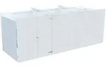 Palmako Karl 40,6 m2 - Anbauschuppen 10,9 m2 wei&szlig; lackiert