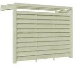 Weka Carport R&uuml;ckwand f&uuml;r Einzel- und Doppelcarport mit Dachbegr&uuml;nung -