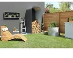 Vitavia Kaminholzregal Lignum Hoch B 99 x T 86 x H 223 cm Granitgrau